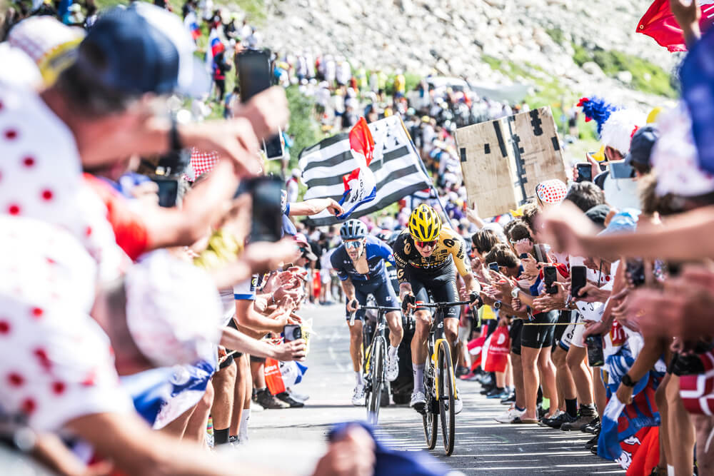 19/07/2023 - Tour de France 2023 - Etape 17 - Saint-Gervais Mont-Blanc / Courchevel (165,7 km) - KELDERMAN Wilco (TEAM JUMBO - VISMA), PINOT Thibaut (GROUPAMA - FDJ)