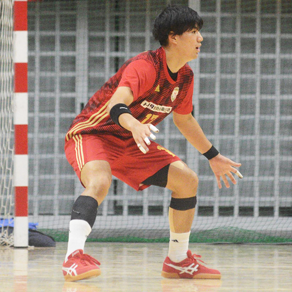中川翔太選手（トヨタ自動車東日本）。DFではハードに接触するが、人当たりの良さは国内トップクラス