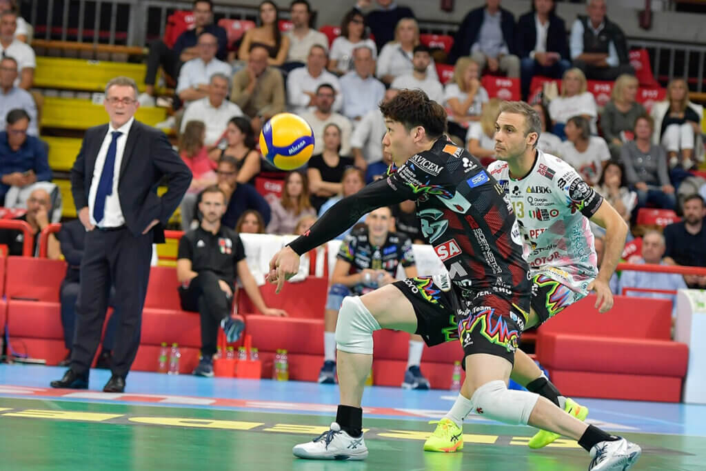 スーペルコッパ決勝では4セット目からギアを上げ、優勝に貢献（写真提供：Lega Pallavolo Serie A)