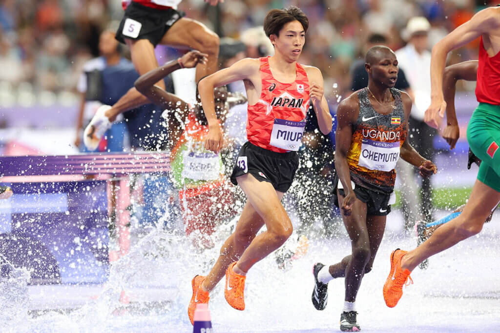 三浦龍司/Ryuji Miura (JPN),
AUGUST 7, 2024 - Athletics :
Men's 3000m Steeplechase Final
during the Paris 2024 Olympic Games
at Stade de France in Saint-Denis, France.
(Photo by YUTAKA/AFLO SPORT)
クレジット表記
写真：YUTAKA/アフロスポーツ
