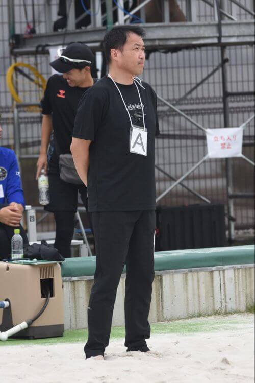 大同大学の佐藤壮一郎監督(元大同特殊鋼)。佐藤の明るい人柄は父親譲り=2024年10月