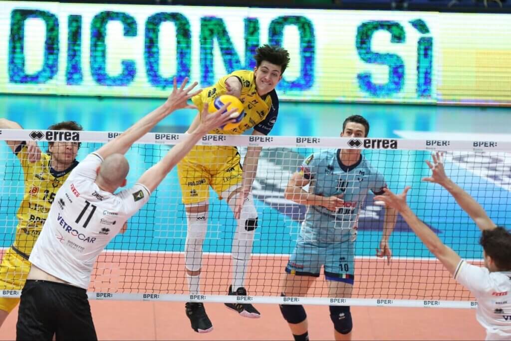 2020-21シーズンの終盤、プレーオフ・チャレンジで初めてスタメンに抜擢された(写真提供:Lega Pallavolo SerieA)