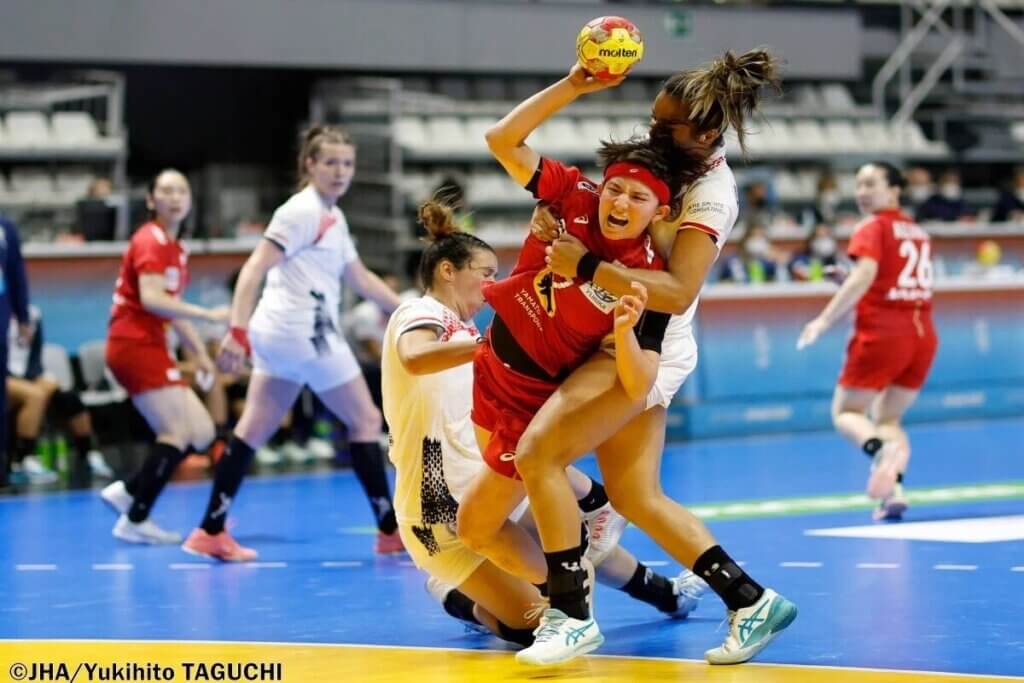 2021年女子世界選手権（スペイン）に出場したグレイクレアフランシス（JHA提供）