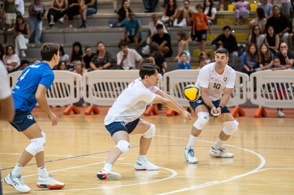 シーズン開幕前のペルージャとの合同練習にて＝2025年9月24日（写真提供：Cisterna volley）