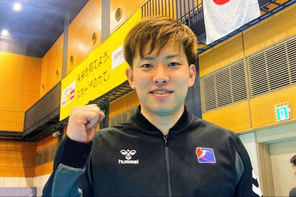 ハンドボール男子日本代表で唯一、海外（セルビア国内リーグ）でプレーするRB榎本悠雅=2025年12月29日、東京・味の素ナショナルトレーニングセンターで（原田写す、以下すべて）