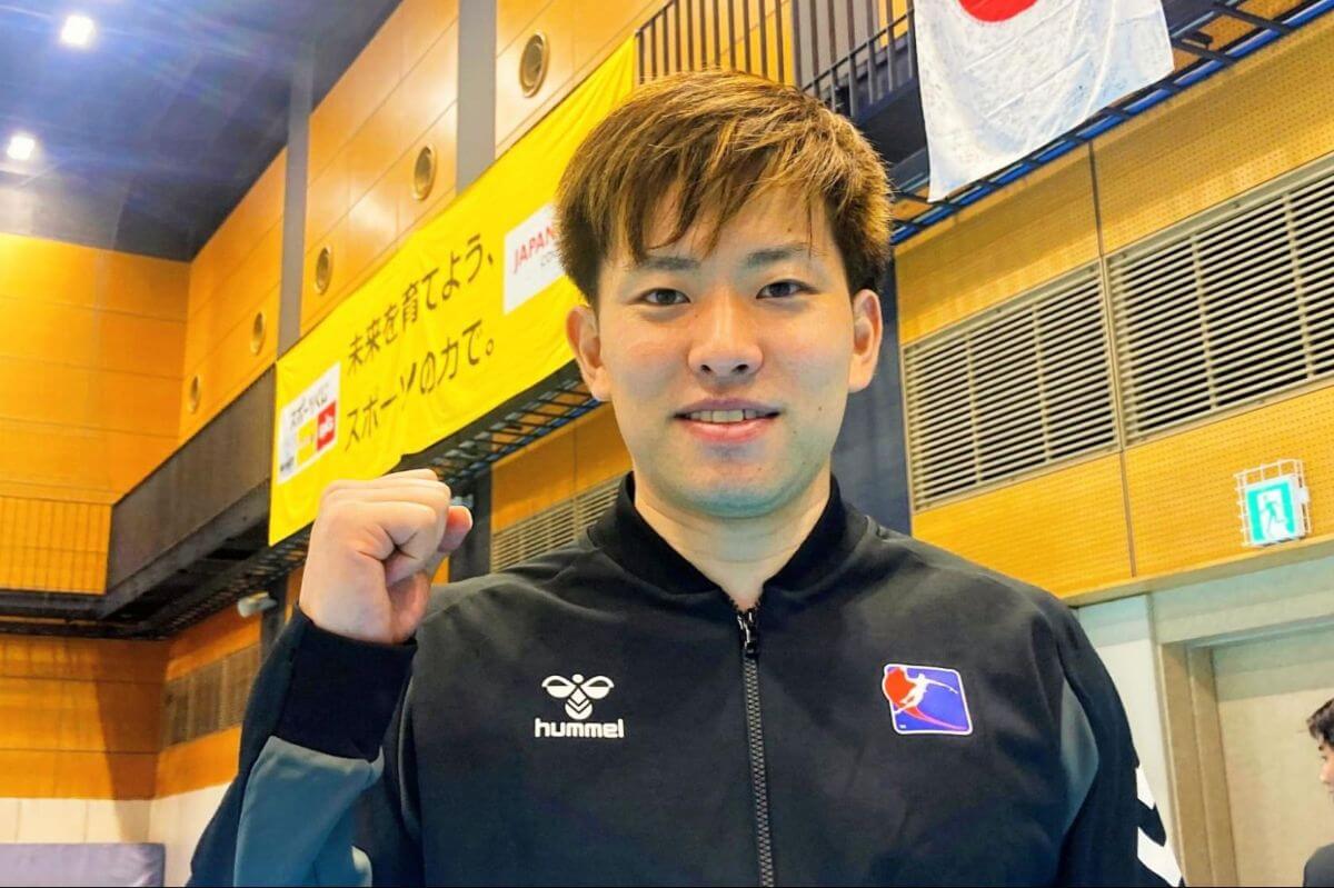 ハンドボール男子日本代表で唯一、海外（セルビア国内リーグ）でプレーするRB榎本悠雅=2025年12月29日、東京・味の素ナショナルトレーニングセンターで（原田写す、以下すべて）