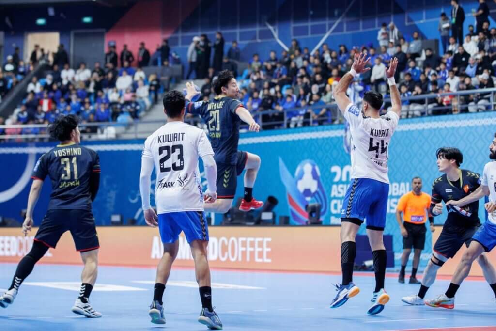 日本ークウェート戦より=2026年1月29日、クウェートのシェイク・サード・アル=アブドゥッラー屋内競技場で(提供:アジアハンドボール連盟)