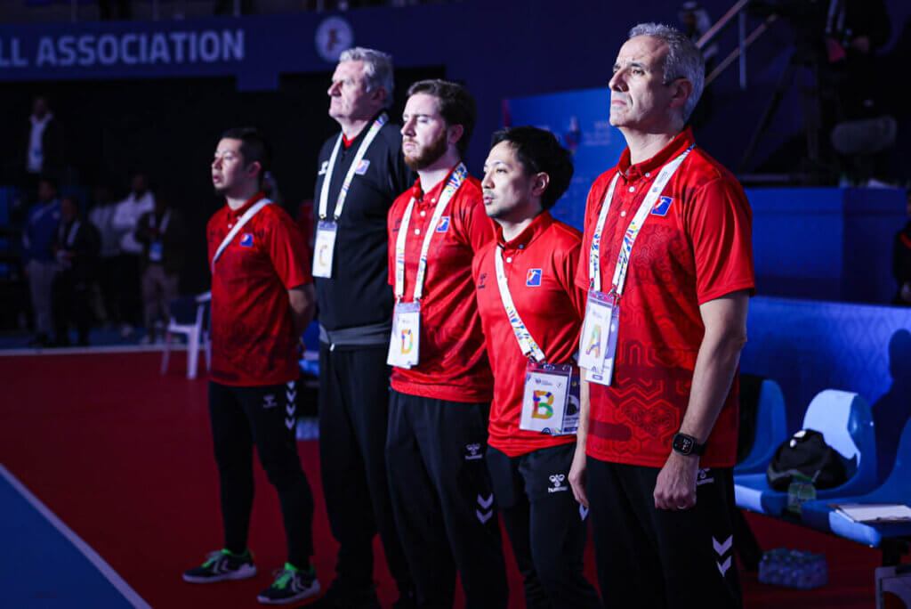 日本-クウェート戦より=2026年1月23日、クウェートのシェイク・サード・アル=アブドゥッラー屋内競技場で(提供:クウェートハンドボール連盟)