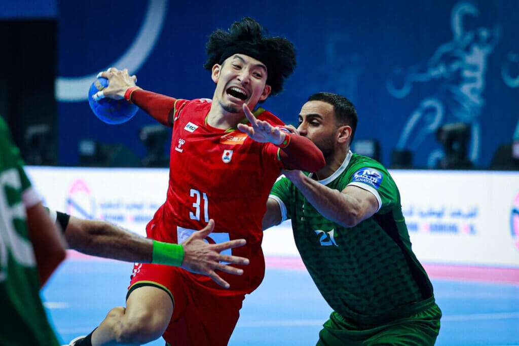 =2026年1月23日(日本時間24日)、クウェートのシェイク・サード・アル=アブドゥッラー屋内競技場で(提供:クウェートハンドボール協会ⒸKUWAIT HANDBALL ASSOCIATION)