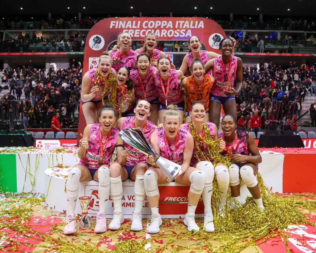2025‐26のコッパ・イタリアはコネリアーノが7年連続8回目の優勝を飾った＝写真提供：Lega Volley Femminile