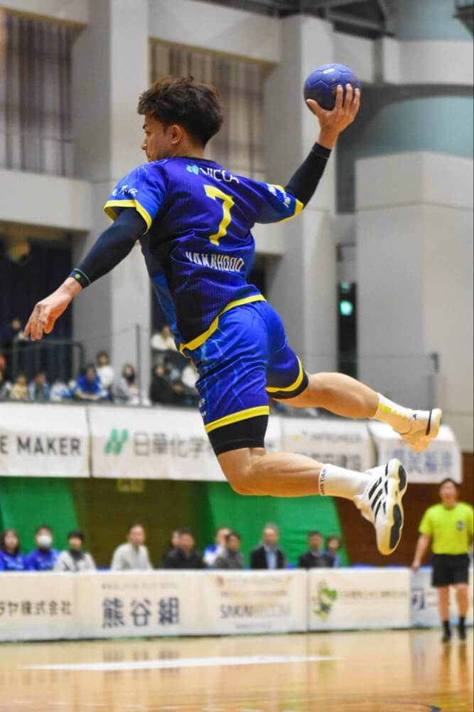 フェロー諸島等、海外でのプレー経験もある仲程海渡(福井永平寺ブルーサンダー)。コート内外での言葉にも説得力がある