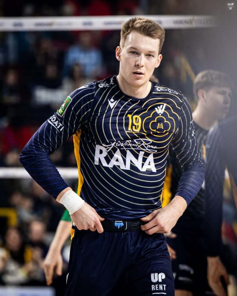 2026年2月1日のチヴィタノーヴァ戦、厳しい表情のキャプテン・モジッチ＝写真提供：Verona Volley/Benvenuti