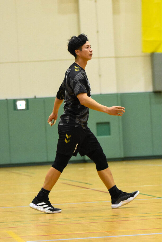 41歳とは思えない体のバネが、高智海吏（ブレイヴキングス刈谷）のストロングポイント。普通にジョグをするだけでも、躍動感がある