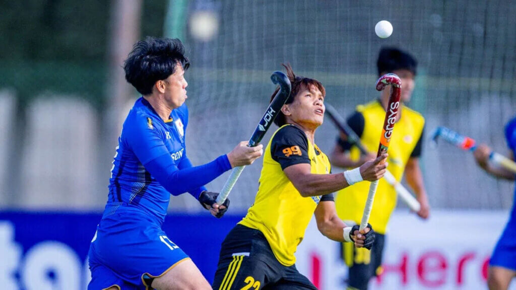 最終予選3位決定戦で勝利した日本代表（サムライジャパン）は2大会連続のワールドカップ出場権を獲得した=提供FIH