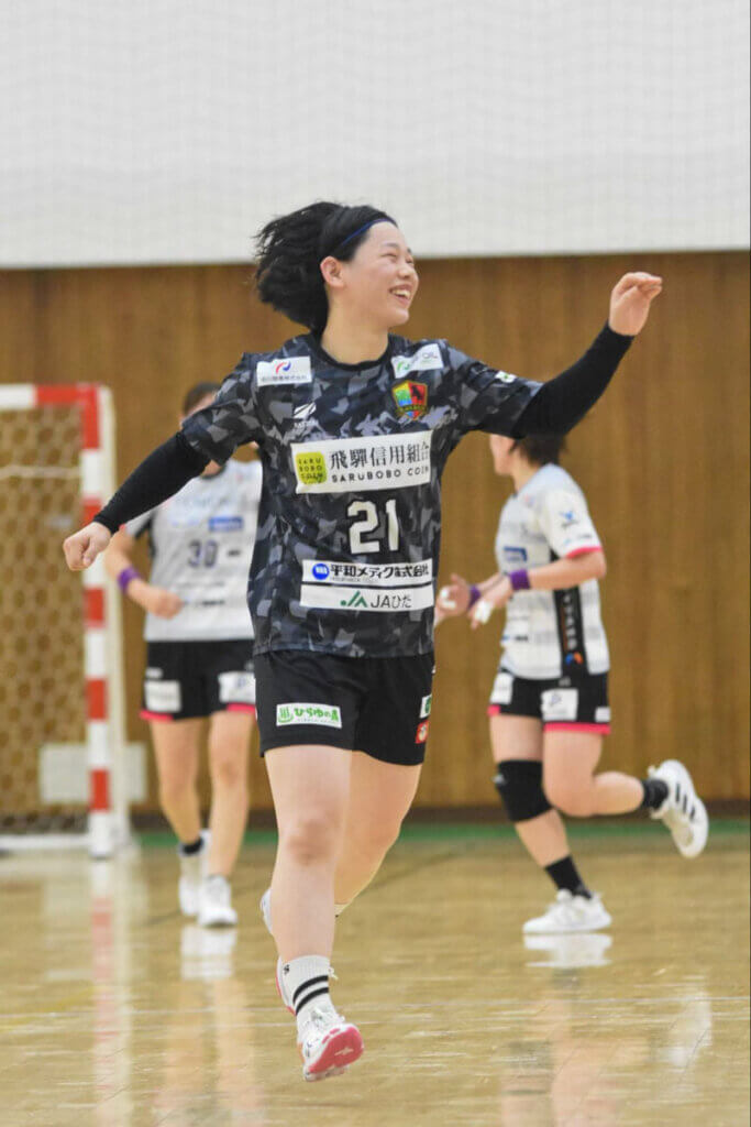 小柄でも体が強く、フットワーク力のある角森彩(飛騨高山ブラックブルズ岐阜)