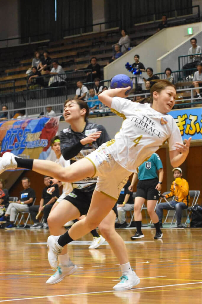 気の利いた動きで、ライン際でチャンスを作り出す大樋歩希（ザ・テラスホテルズラティーダ琉球）