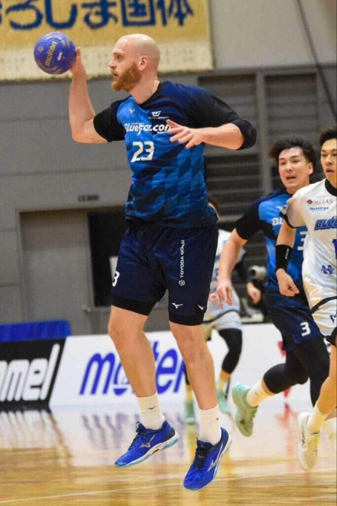 賢いを通り越して、もはやジーニアス（天才）？　ディエゴ・マルティン（豊田合成ブルーファルコン名古屋）はチームに溶け込み、攻守両面でいい仕事をする