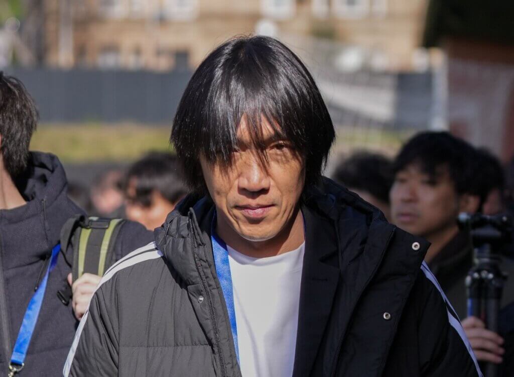 3月のスコットランド代表との国際親善試合で日本代表に帯同した中村俊輔氏＝2026年3月27日、英・グラスゴー（写真・REX/アフロ）