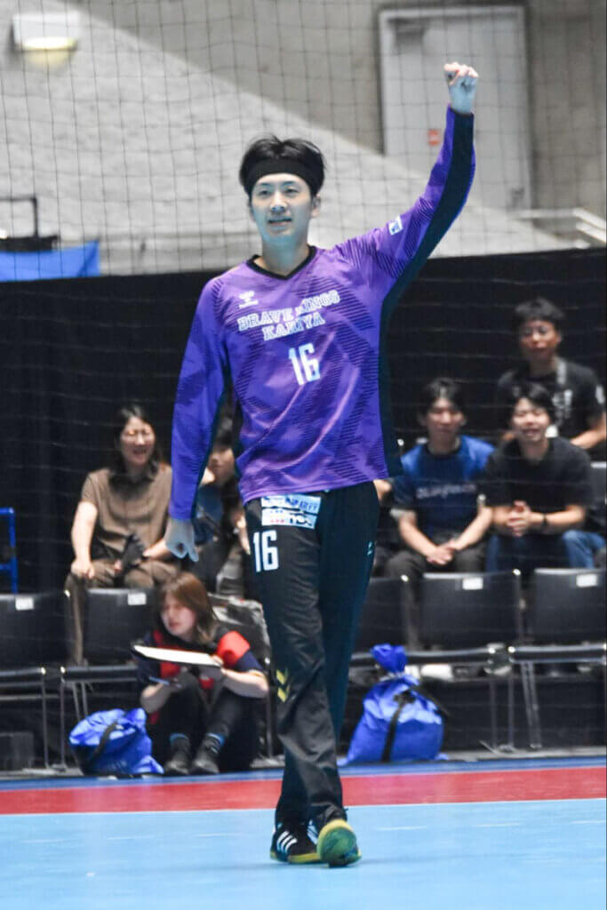 岡本大亮（ブレイヴキングス刈谷）は安定した活躍ぶりで、刈谷のゴールを守った