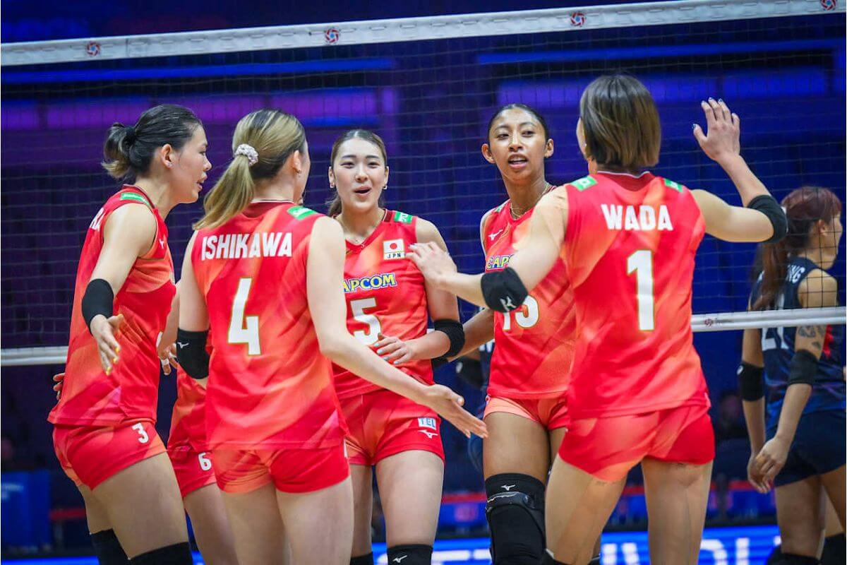 バレーボール女子日本代表はAVCバレーボール女子のアジア選手権で香港チャイナを下し、白星発進＝2026年8月21日、中国・天津で（提供：AVC）